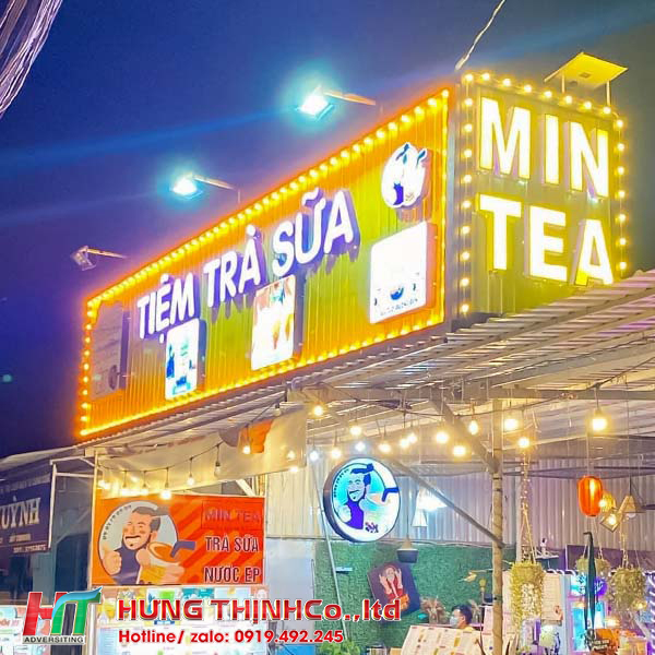Mẫu bảng hiệu quảng cáo trà sữa
