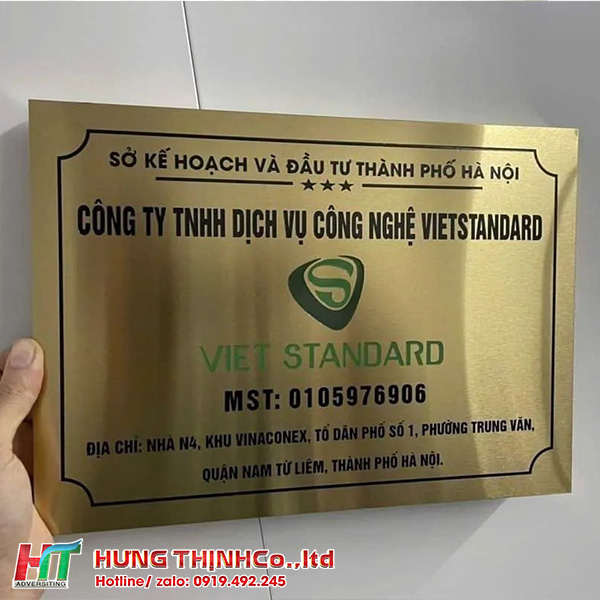 Bảng hiệu inox ăn mòn cao cấp sang trọng