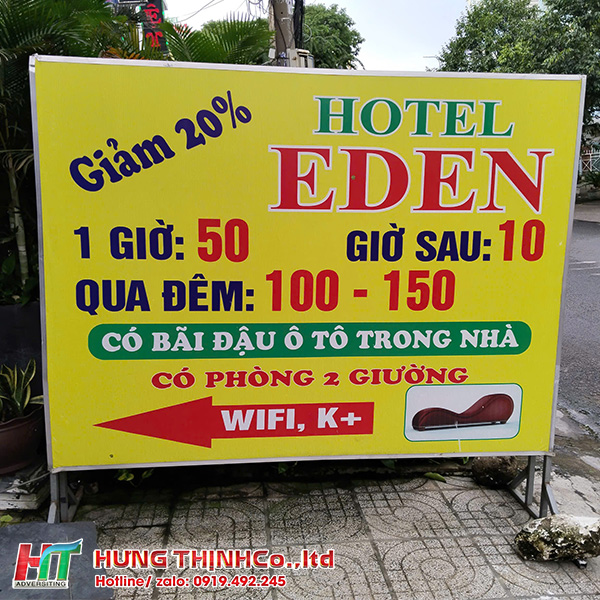 Hộp đèn bạt khách sạn