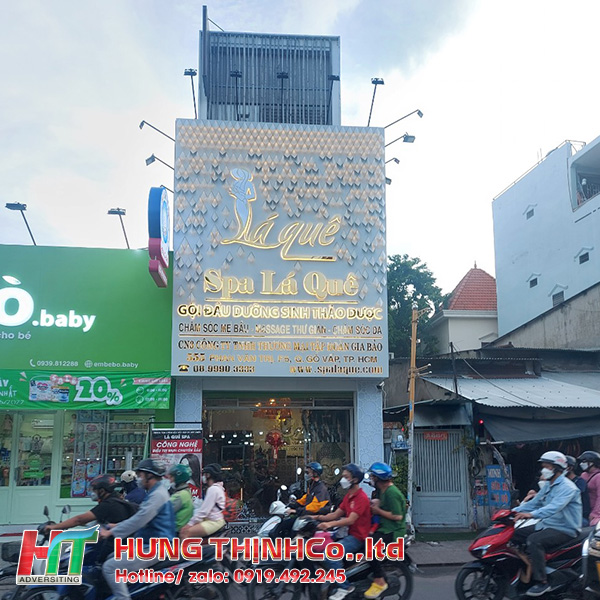 Thi công bảng hiệu Alu mặt dựng Alu chuyên nghiệp Hưng Thịnh
