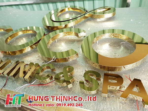 Chữ nổi inox quảng cáo bền đẹp sang trọng