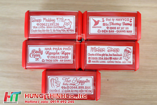 Khắc dấu thông tin shop