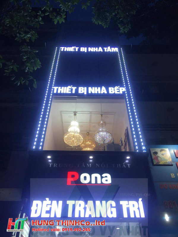 bảng hiệu chữ đèn sáng đèn thu hút