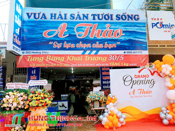 Bảng bạt cửa hàng