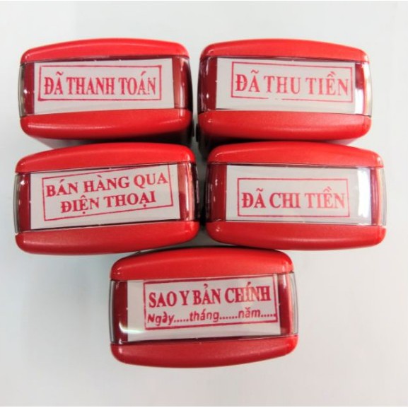 Khắc dấu bán hàng, đã thu tiền, đã thnah toán