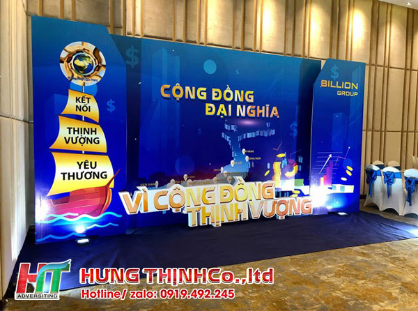 Thi công background backdrop sự kiện chuyên nghiệp 2025
